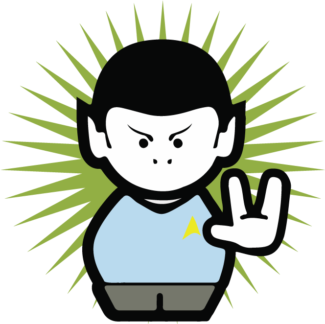 A logo of Spock